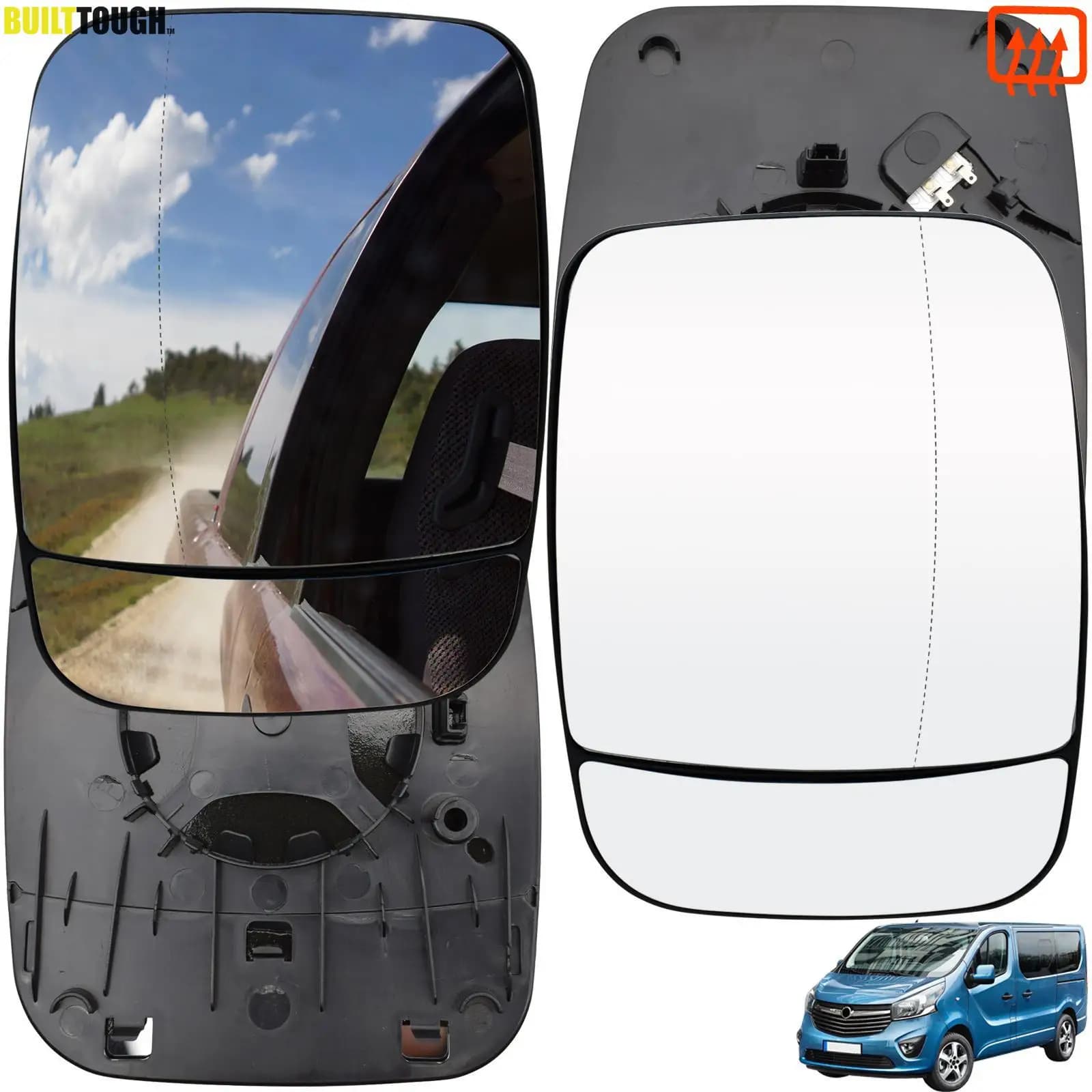 Rétroviseur latéral droit en verre métropolitain, angle mort, Opel, SachVivaro, Renault Trafic 2014,