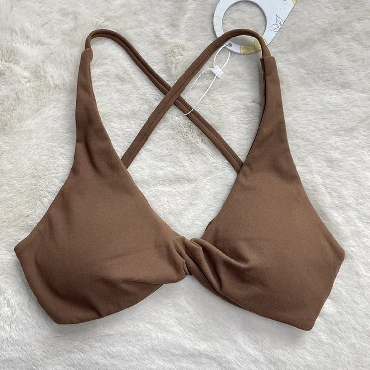 SHINBENE – soutien-gorge de sport rembourré avec bretelles croisées, dos nu, Fitness, sans manches, 
