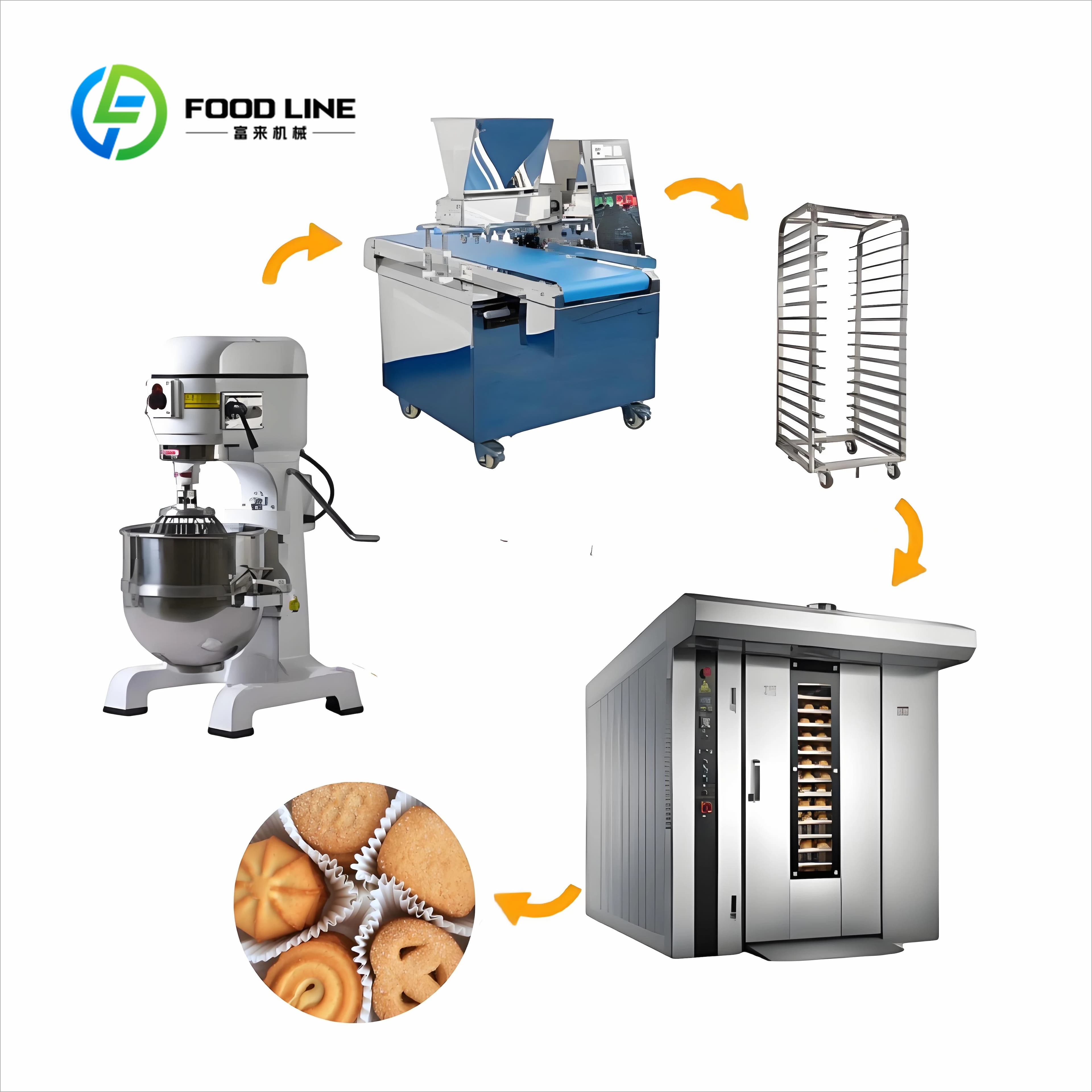 Machine à fabriquer des biscuits entièrement automatique personnalisée, ligne de production de biscu