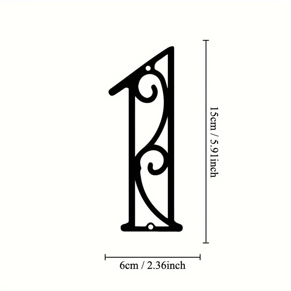 Panneau de numéro de maison en métal moderne, Plaque murale résistante aux intempéries pour un rende