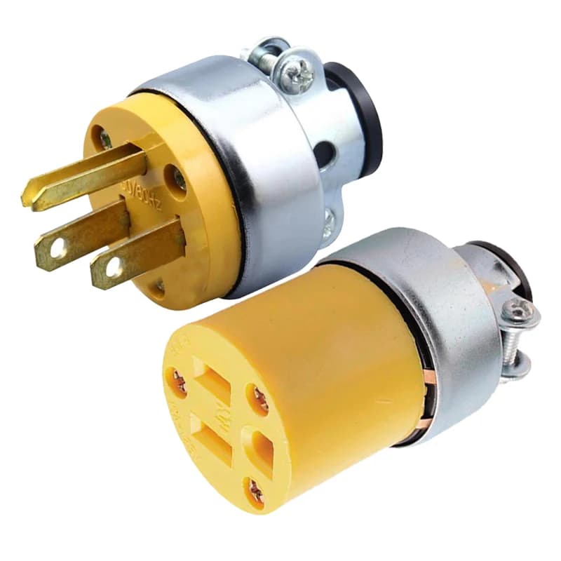 1 pièce Connecteur américain L5-15P L5-15R 15A, prise mâle/femelle tripolaire câblée, anti-déconnexi