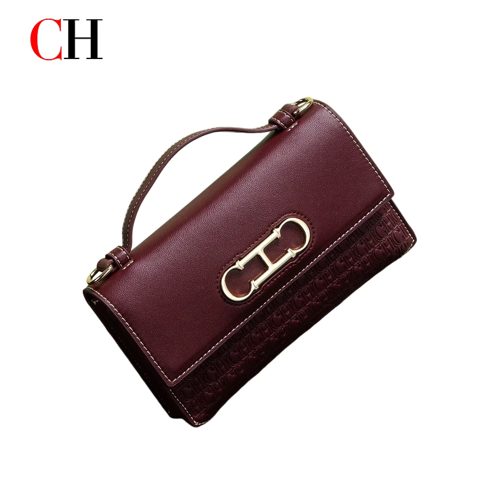 CH sac à bandoulière marque femmes sac lettre impression cuir Compact élégant sac à main sac fourre-