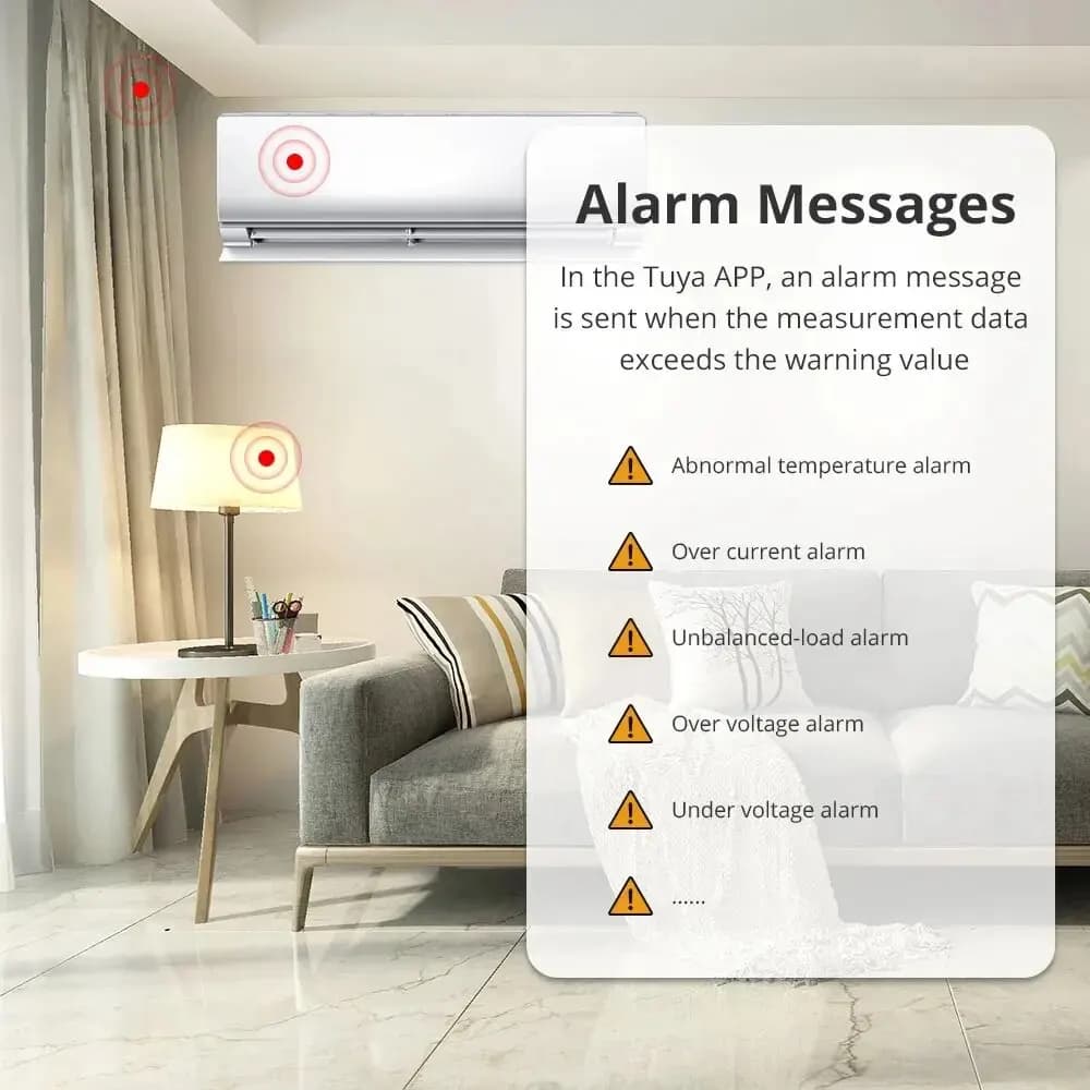 Zemismart Zigbee compteur d'énergie intelligent 3 phases 4 fils capteur de moniteur de puissance fon