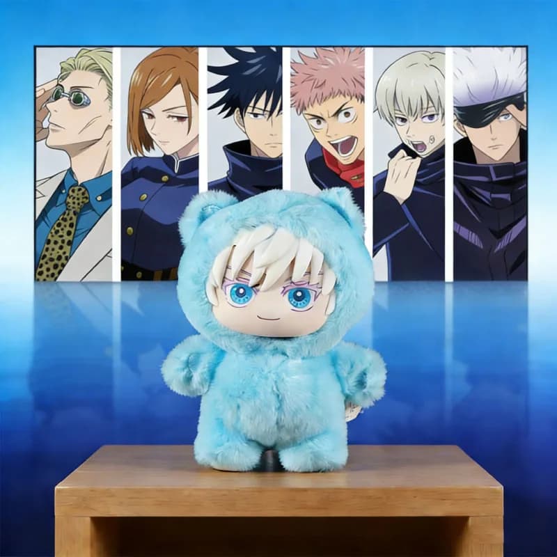 BANDAI Jujutsu Kaisen bataille V2 chat paradis série de fête boîte aveugle mignon en peluche poupée 