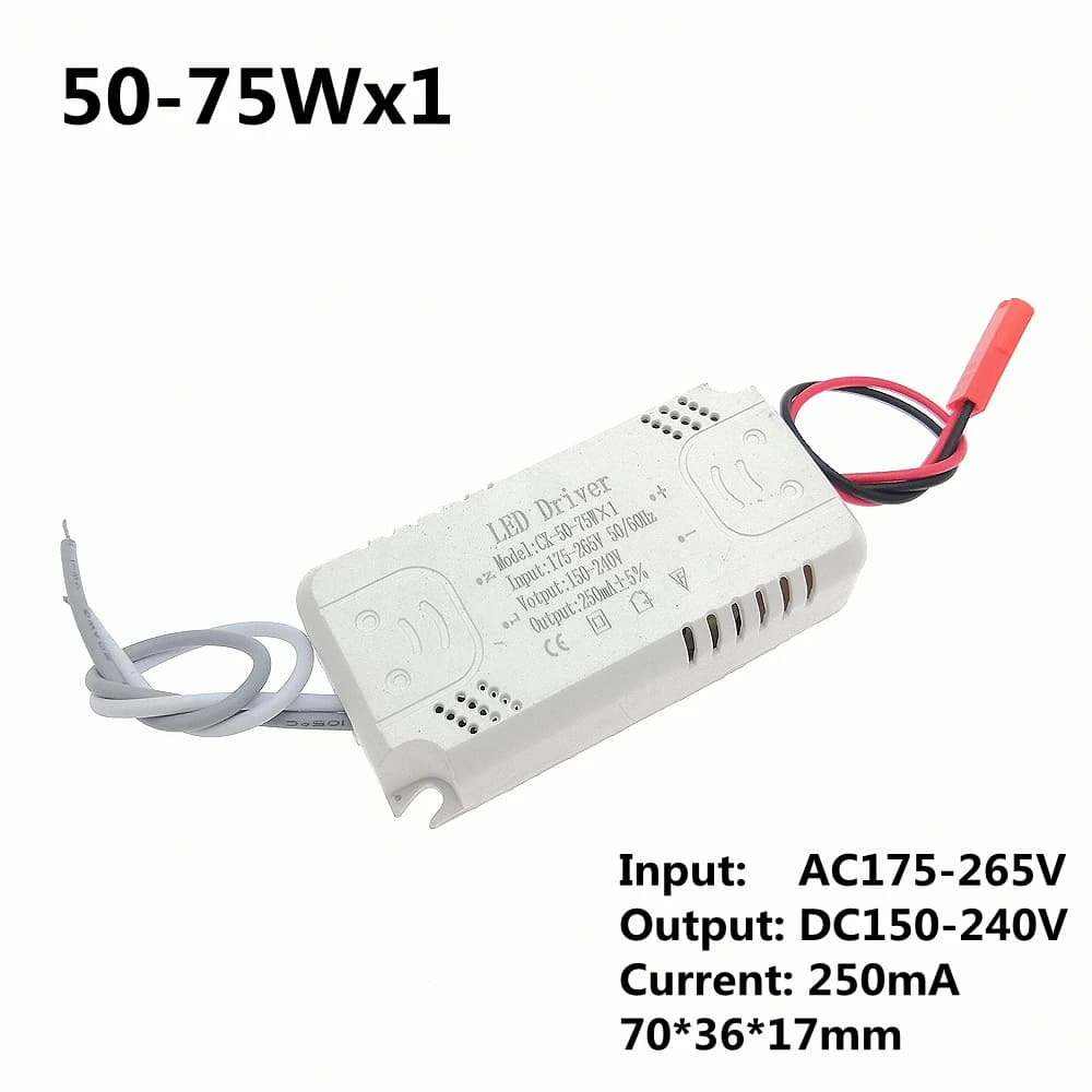 Pilote de puissance LED 250ma, 8-24x1w, 25-40x1w, 50-75x1w, 220V, transformateurs d'éclairage pour r