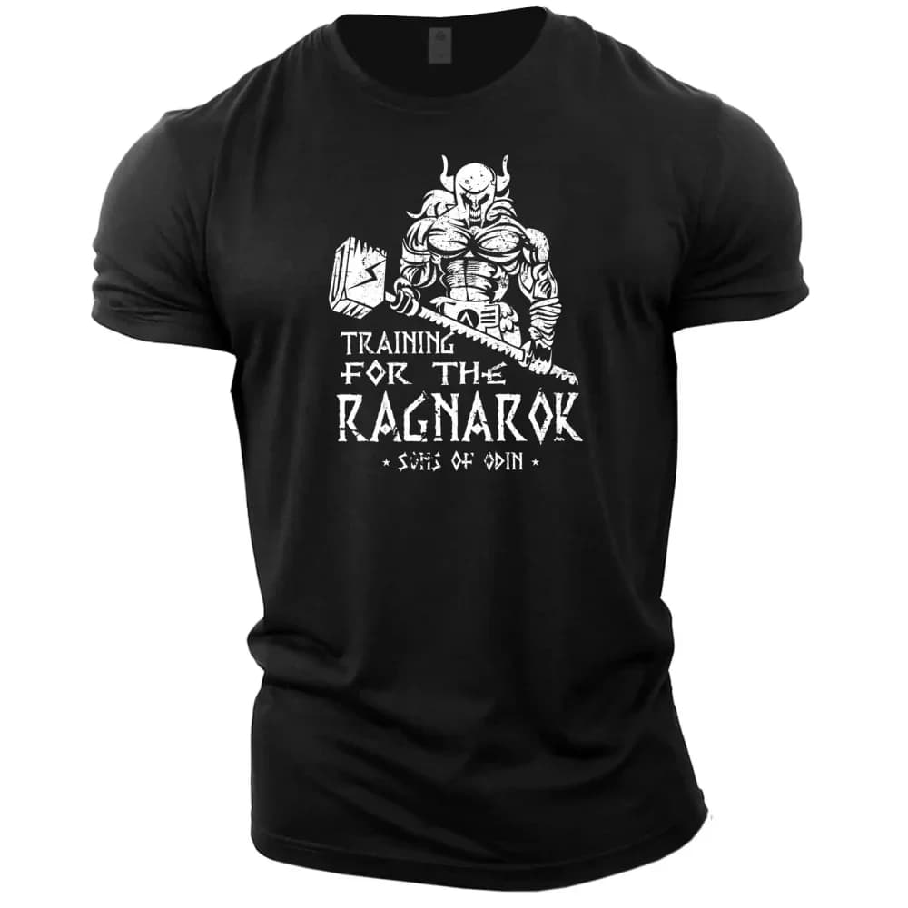 T-shirt pour homme Summer Viking Casual Fashion imprimé en 3D, style Tough Guy, pour le sport de ple