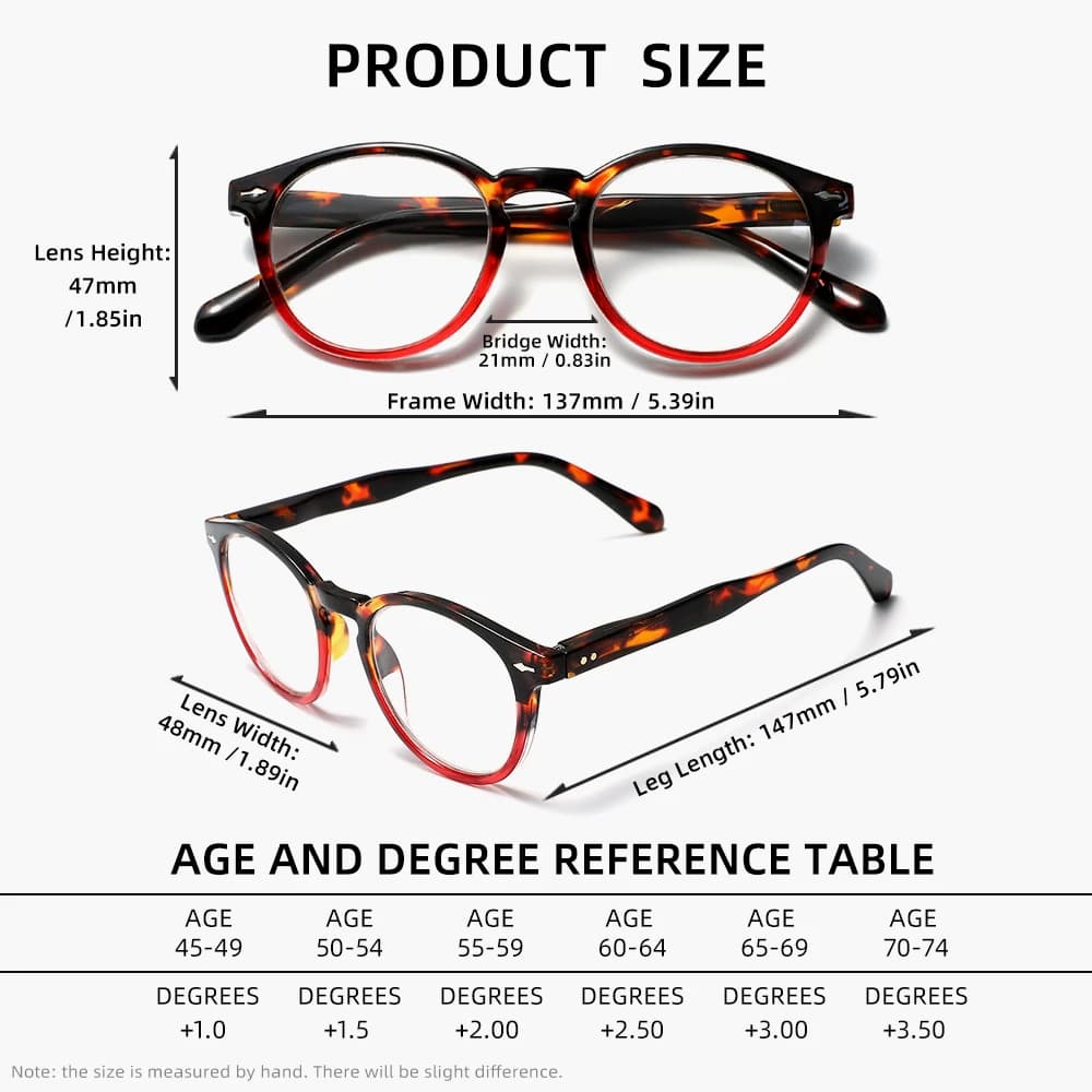 Lunettes de lecture rondes pour hommes et femmes, 2 pièces, monture de couleur Chic, Anti-lumière bl