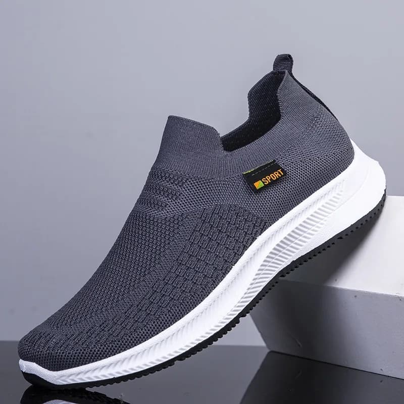 Hommes chaussures de marche tricot maille respirant baskets légères baskets à enfiler hommes chaussu