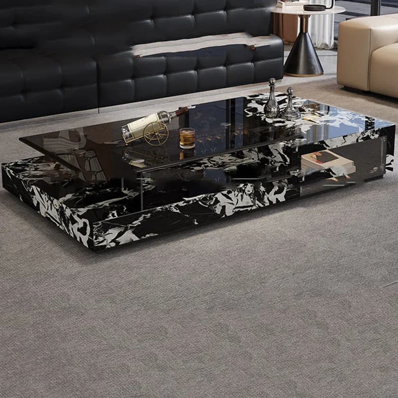 Table d'appoint de luxe en verre, décoration moderne pour salon, table basse design simple, mobilier
