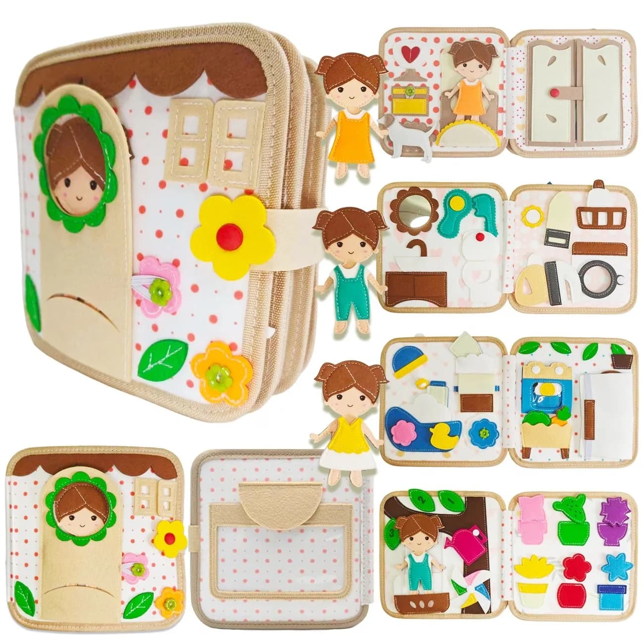 Jouets d'éveil préscolaire pour tout-petits, livres d'activités pour tout-petits, livres en feutre à