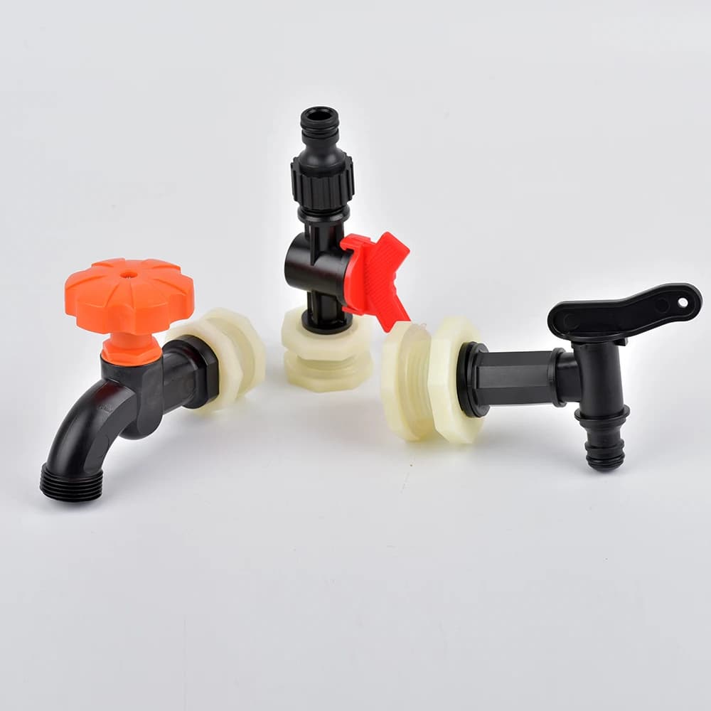1pc 1/2 3/4 "en plastique filetage mâle robinet d'eau réservoir de poisson robinet adaptateur assemb