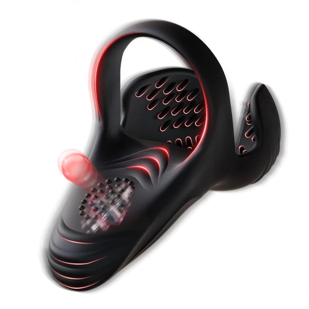 Anneau vibrant pour pénis, vibromasseur avec 10 vibrations, télécommande, jouet sexuel masculin pour