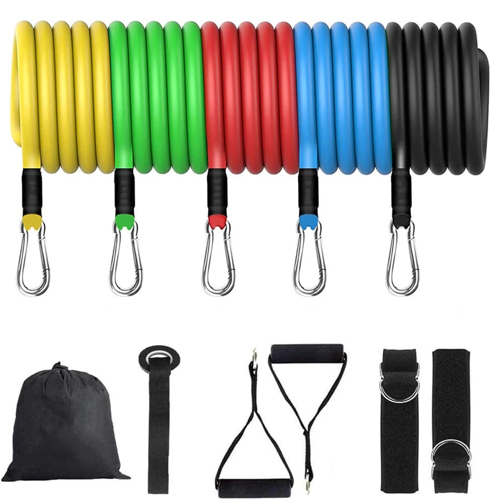 Cordes de résistance en latex pour pilates, yoga, crossfit, fitness , 11 pièces
