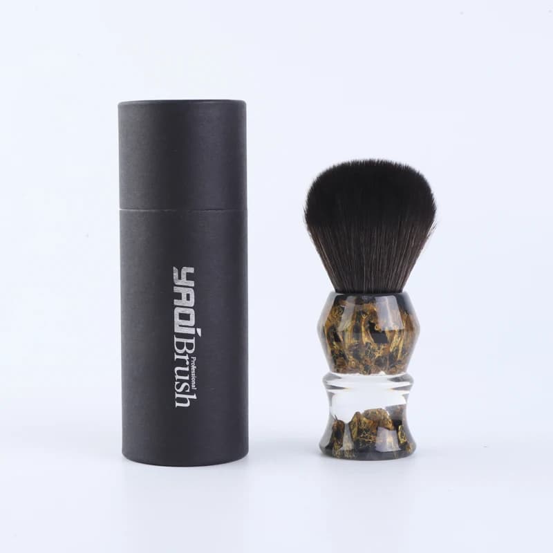 YAQI DEEP STONES 24mm cheveux synthétiques résine poignée hommes brosse de rasage humide