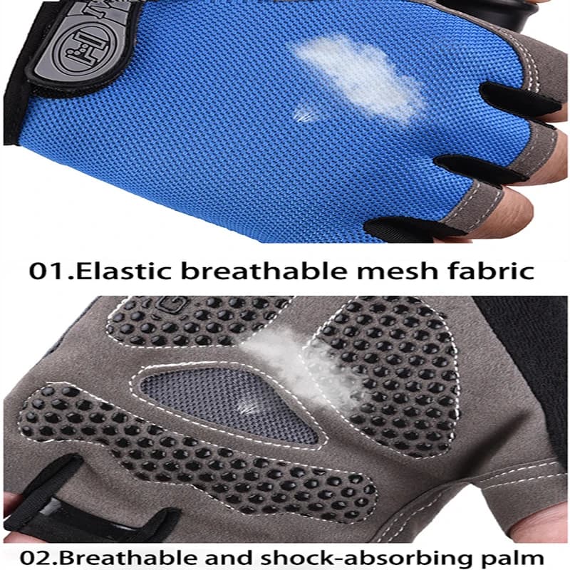 Gants de sport coordonnants et respirants pour homme et femme, accessoire d'entraînement sans doigts