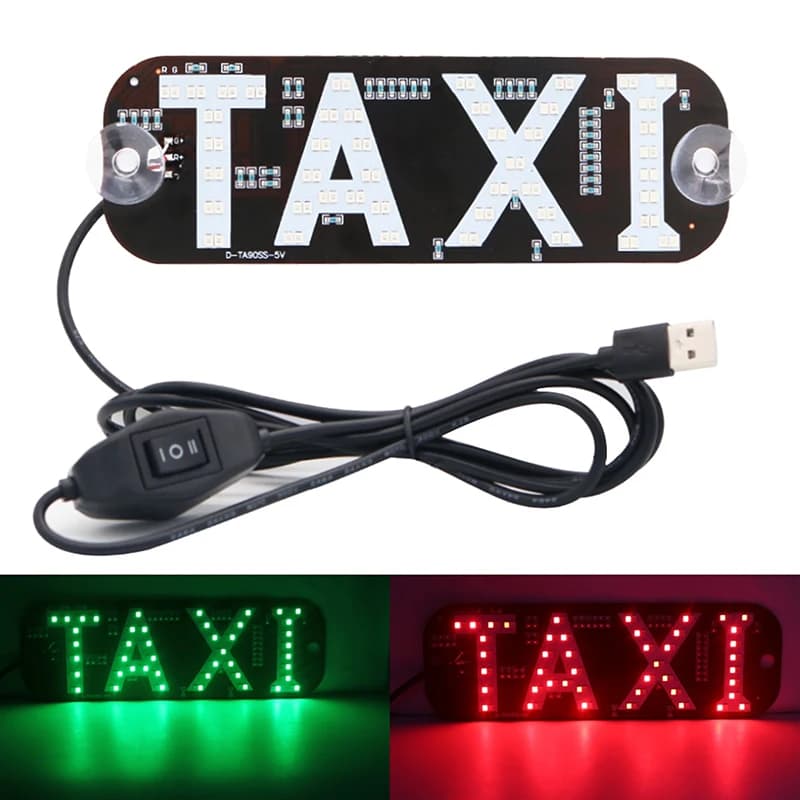 Lumière de taxi TCYATO, panneau LED à double couleur, décoration, lumière LED de taxi à 2 couleurs c