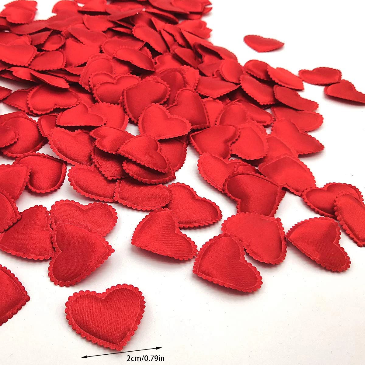 Tissu rembourré romantique pour la saint-valentin, 200 pièces, pétales de lancer, cœurs d'amour pour