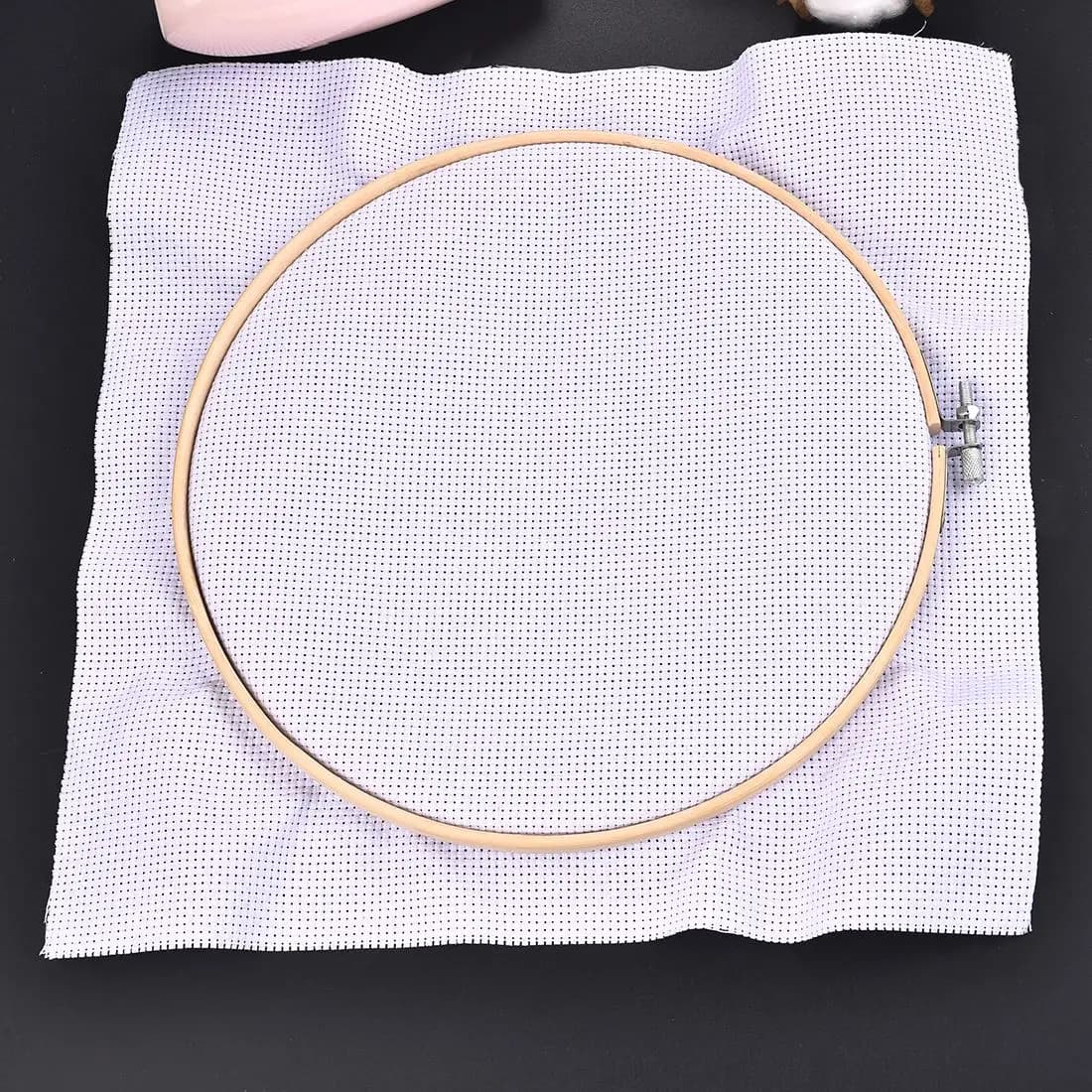 Cerceaux de broderie en bois 10-30cm, ensemble de cadres, cerceaux en bambou pour bricolage, point d