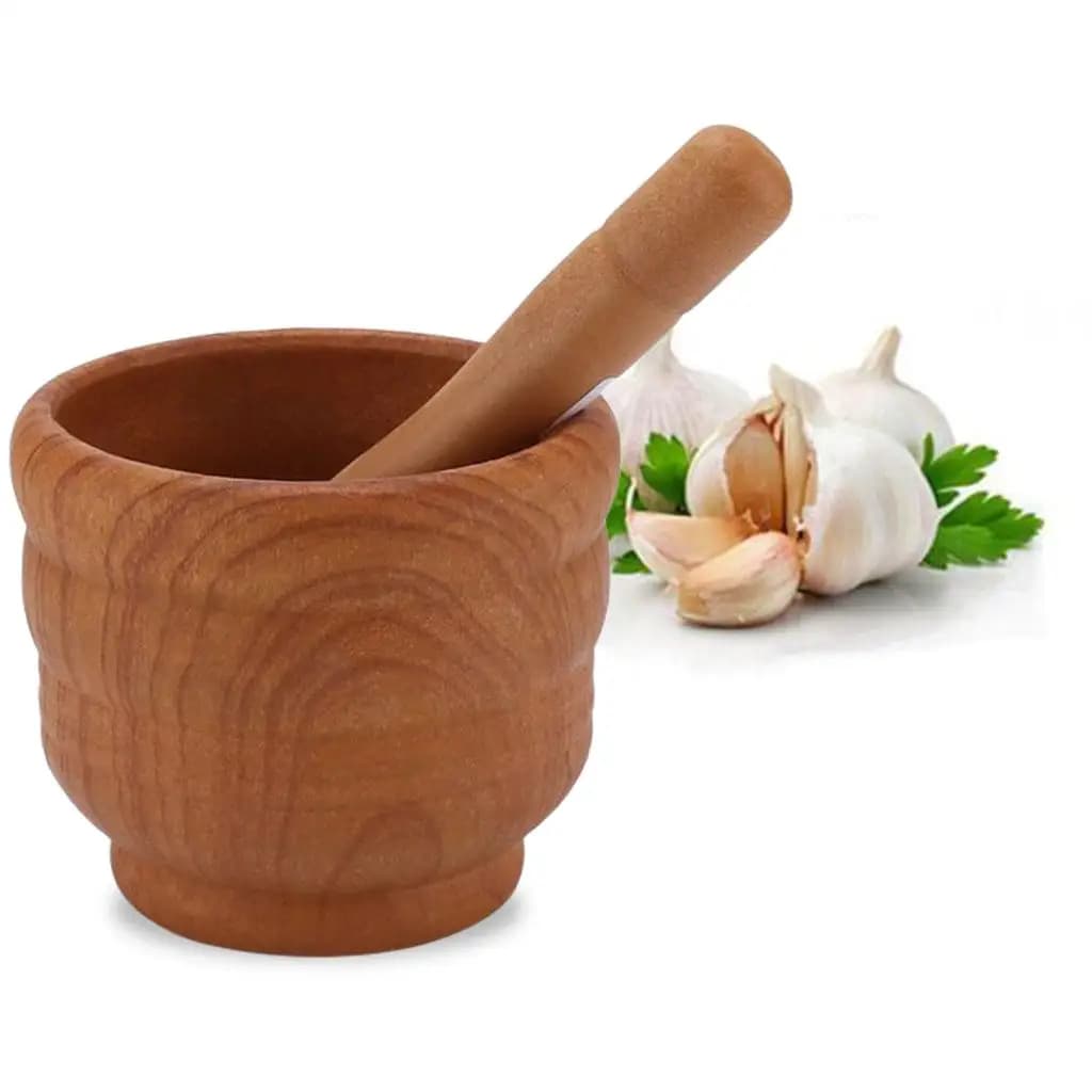 Ensemble de mortier et de pilon, bol à guacamole, broyeur en pierre naturelle pour épices