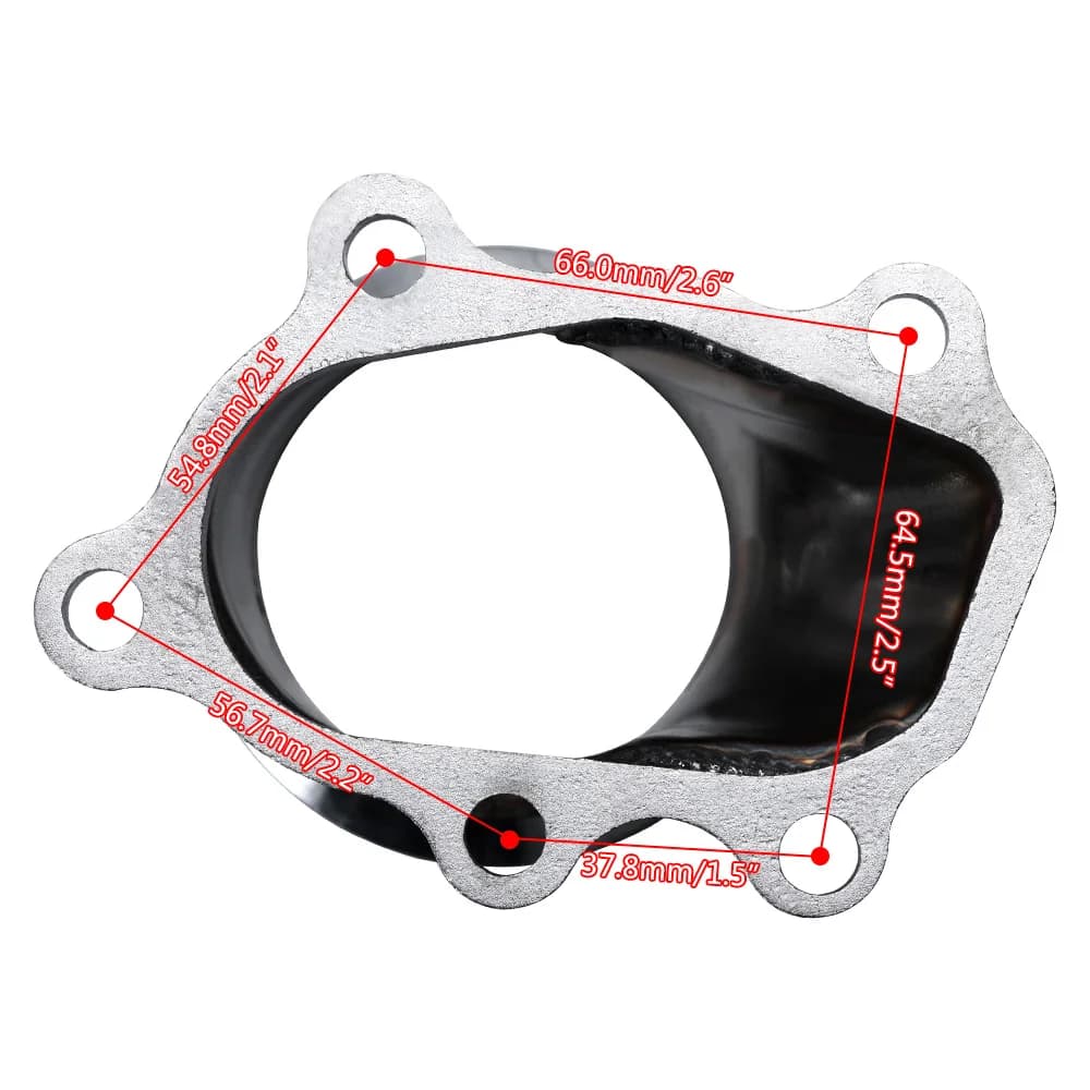 PQY – adaptateur en acier inoxydable, pour T25 T28 GT25 GT28 2.5 "63mm, bride de serrage v-band, ada