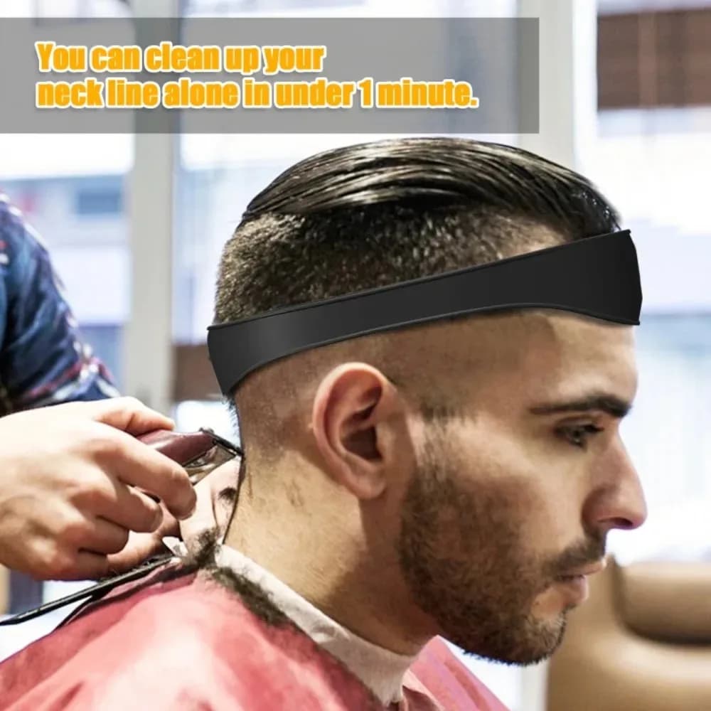 Bande de sauna incurvée en silicone pour la coupe des cheveux à la maison, modèle de rasage, guide d