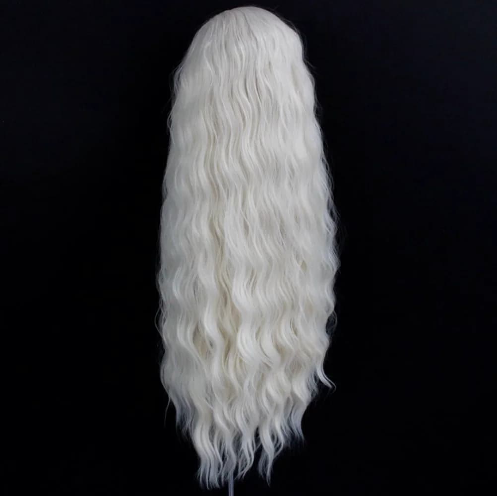 Perruque Lace Front Wig synthétique ondulée Blonde platine, perruque longue ondulée naturelle pour f