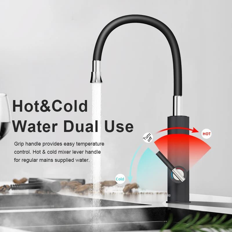 Briwellna robinet électrique avec bec universel chauffe-eau 220V robinet de chauffage chauffe-eau in