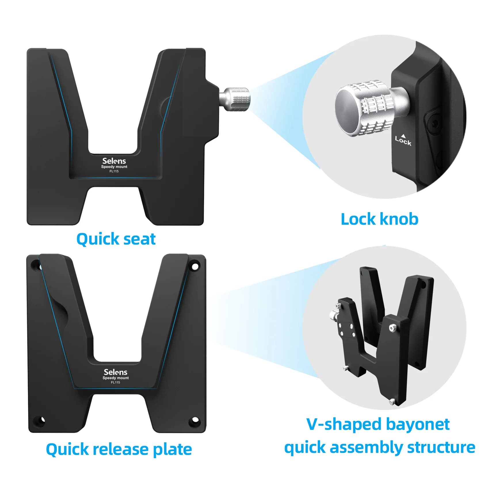 Support pour moniteur LED TV Selens pour base de support réglable 360 ° Support universel rotatif su