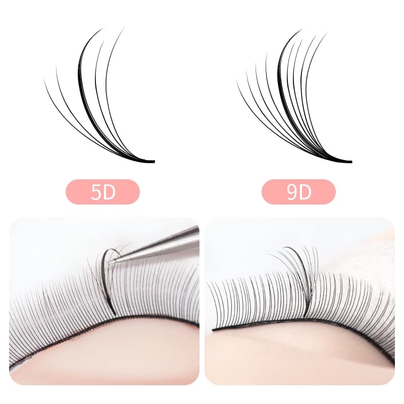 SongLash 5D/9D 05/07 épaisseur 9-18mm Volume préfabriqué vaporeux ventilateurs cils faits à la main 
