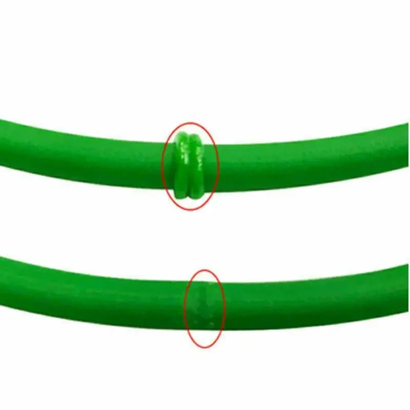 Courroie d'entraînement Ureabsolf ronde, surface rugueuse verte, diamètre 2mm, 3mm, 4mm, 5mm, 6mm, 8