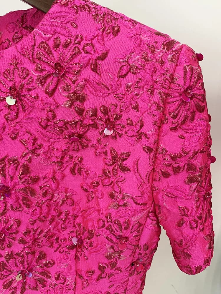 HIGH STREET Nouveauté 2026 Robe de créateur tendance et élégante pour femme, ornée de perles et de j