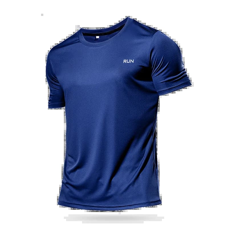 Haute qualité Polyester hommes course t-shirt séchage rapide Fitness chemise entraînement exercice v