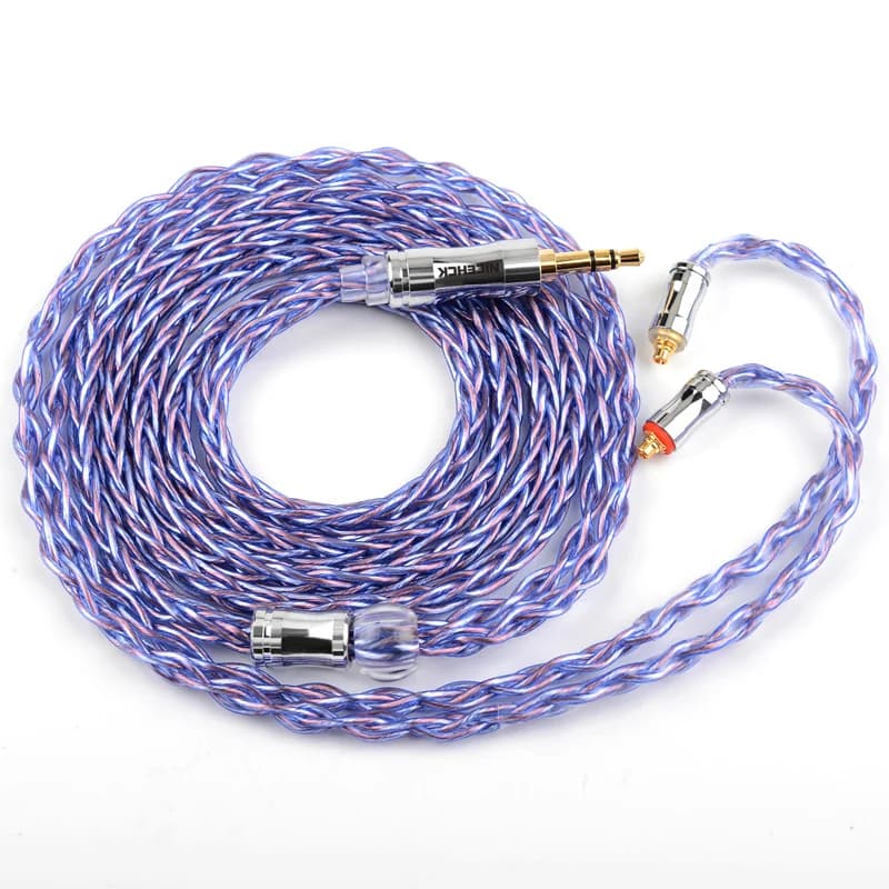 NICEHCK SpaceCloud phare 6N Litz plaqué argent OCC + 7N OCC mélange câble Coaxial pour écouteurs 3.5