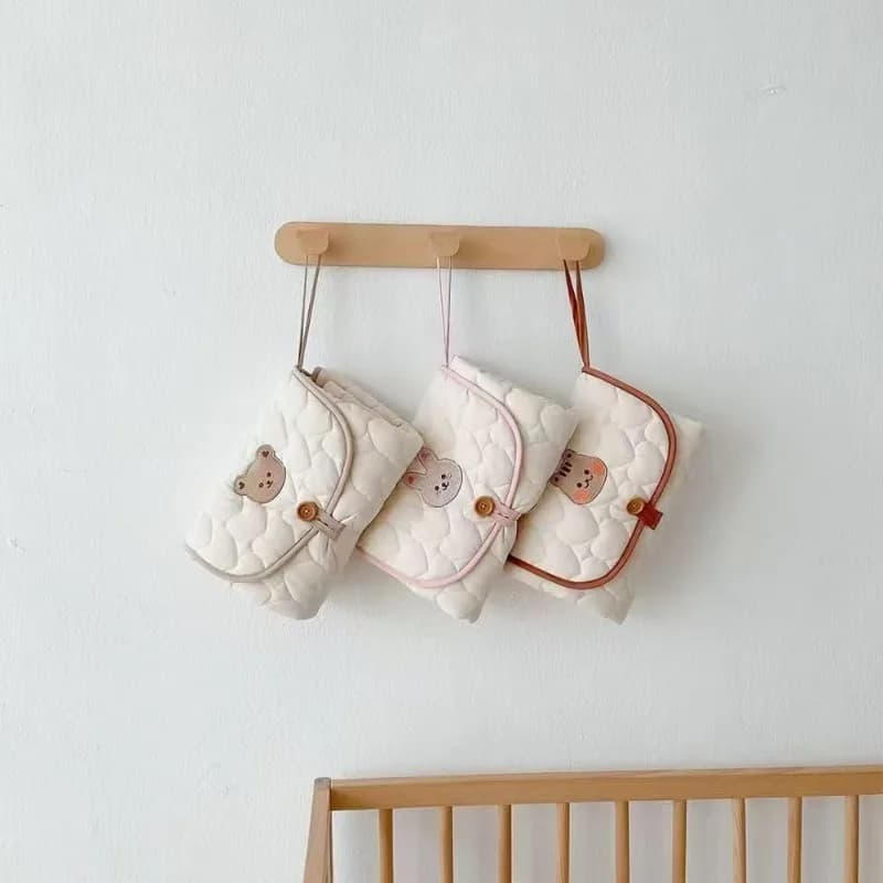Tapis à langer pliable et portable pour bébé, matelas absorbant pour nouveau-né, couverture de lit s