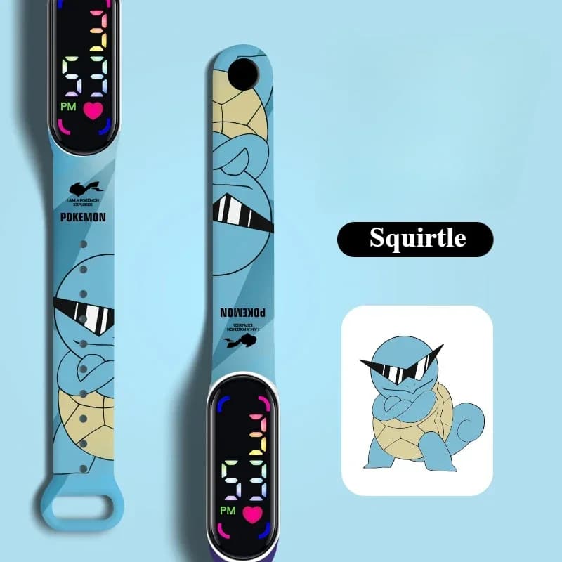 Montre électronique à LED avec bracelet, nouvelle montre numérique mignonne à l'effigie de Pikachu G