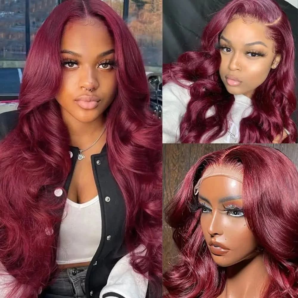 Perruque Lace Front Wig Body Wave Brésilienne Naturelle, Cheveux Humains, Transparent, Ultraviolets,