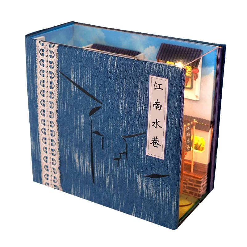 Nouveau coin de livre ville japonaise allée modèle bâtiment serre-livres étagère insérer bibliothèqu