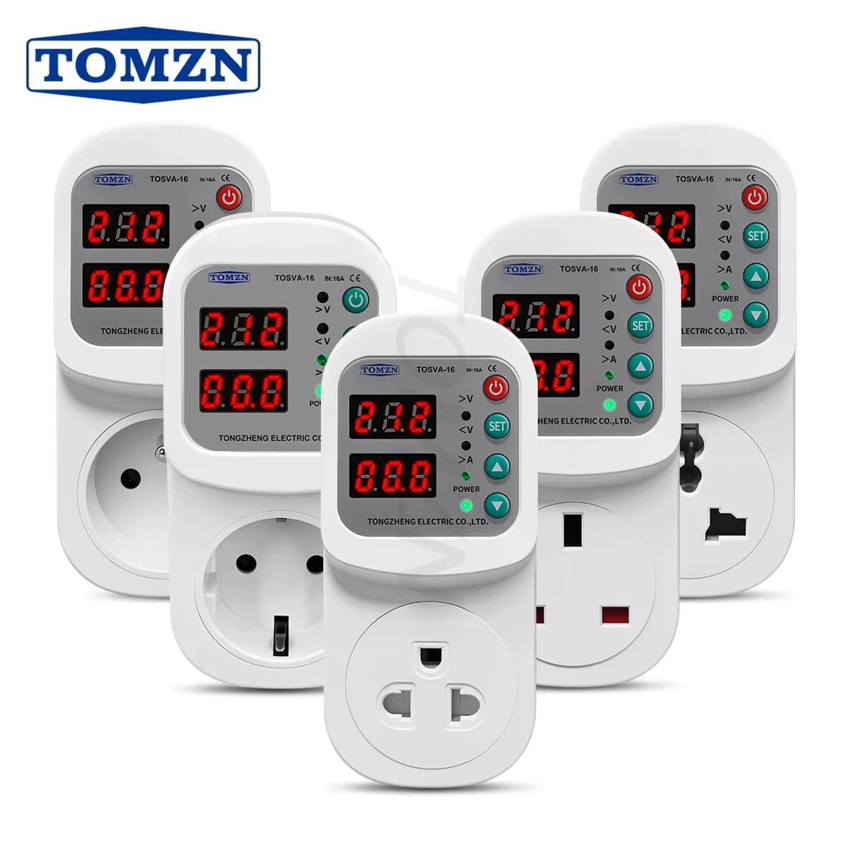Adaptateur de prise universelle TOMZN US UK FR EU Thaïlande, protection contre les surtensions et le