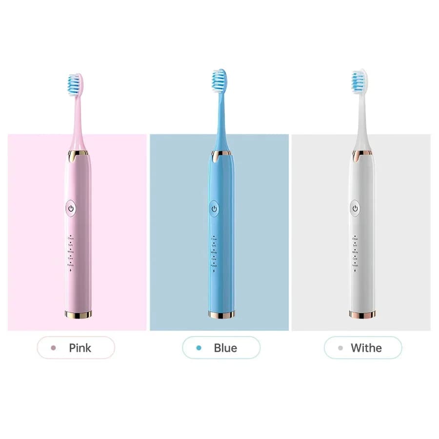 Brosse à dents électrique sonique automatique, Rechargeable, cheveux doux, étanche, brosse à dents U