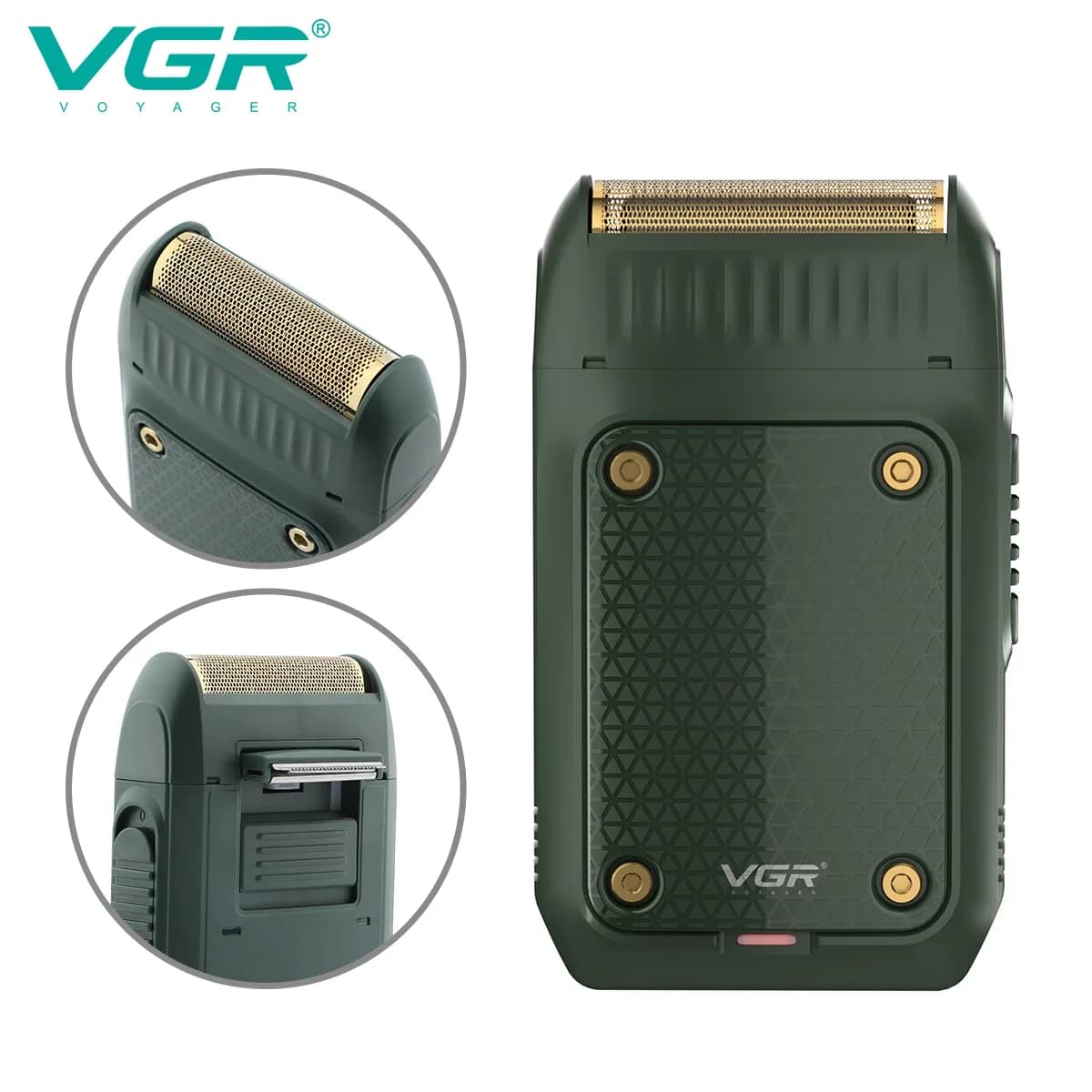 VgazShaver-Rasoir électrique professionnel, Tondeuse à barbe portable, Rasoir aste, Mini rasoir, V-3
