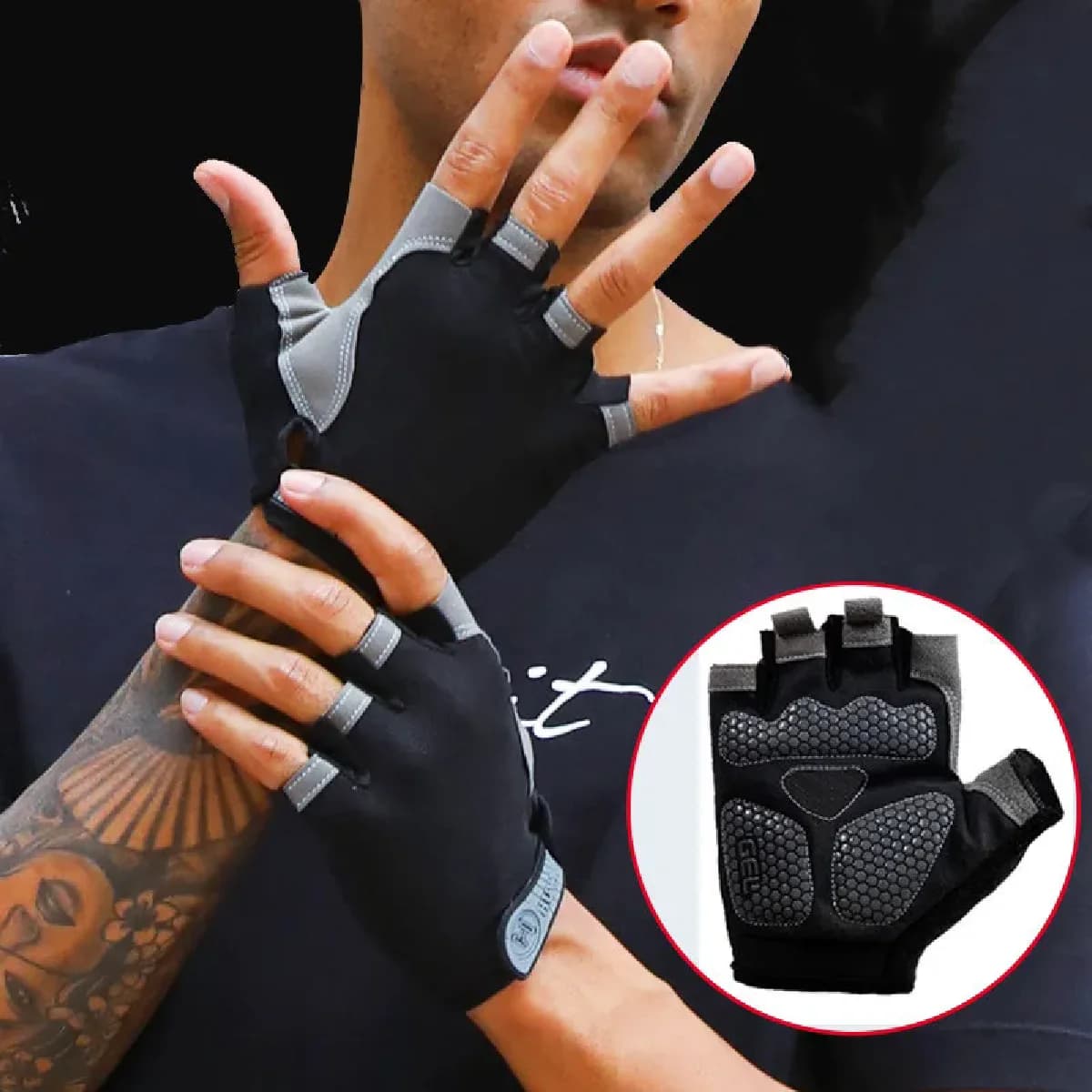 Gants de gymnastique Fitness entraînement sans doigts femmes hommes musculation exercice gants de sp