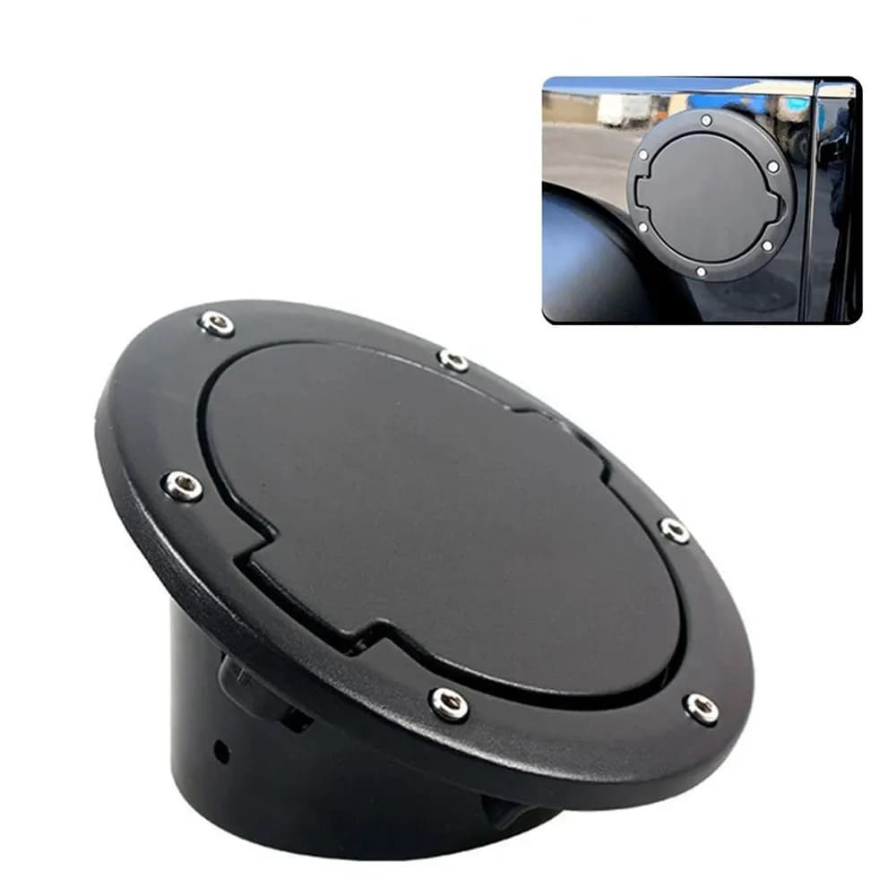 Couvercle de bouchon de gaz précieux pour Jeep Wrangler JK JKU, aluminium noir, verrouillage de port