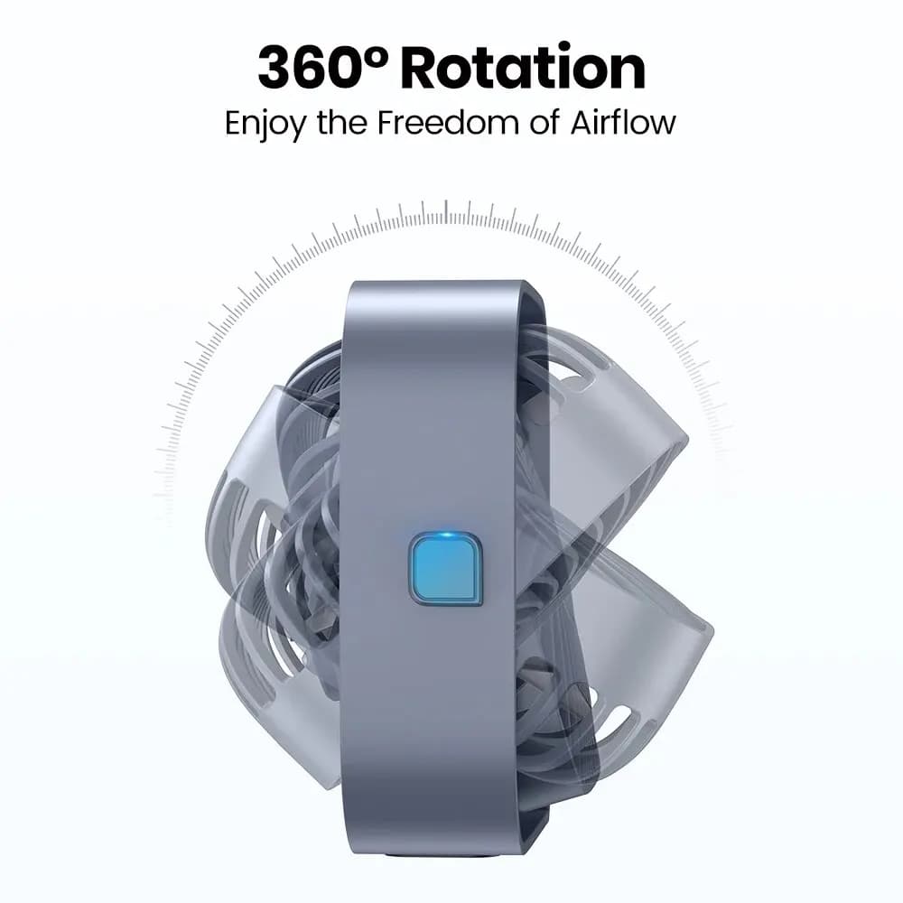 TOPK-Ventilateur de bureau USB, débit d'air de bain et fonctionnement silencieux, petit ventilateur 