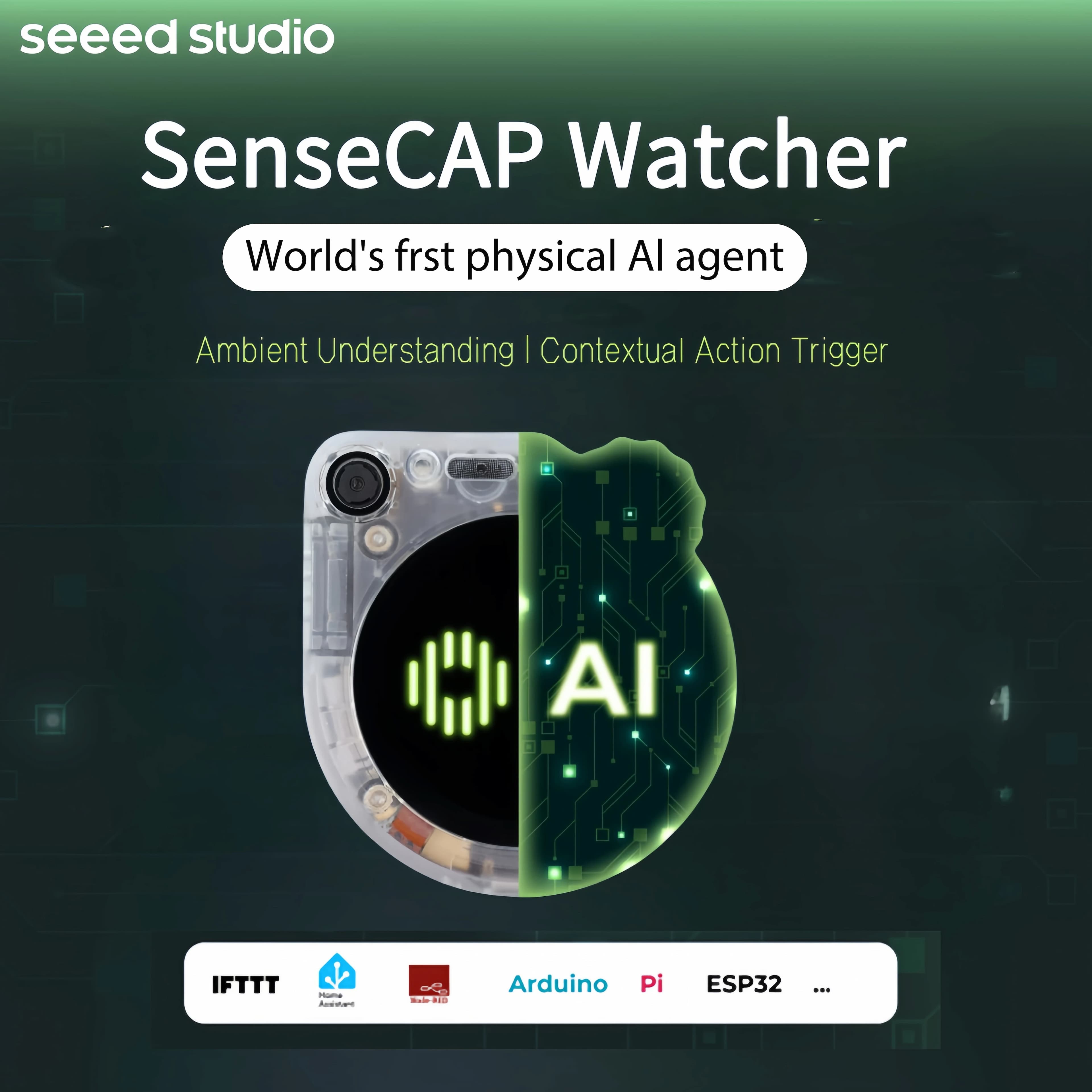 SenseCAP Watcher W1-A Boîtier transparent-A Agent AI pour les espaces plus intelligents, intégré sur