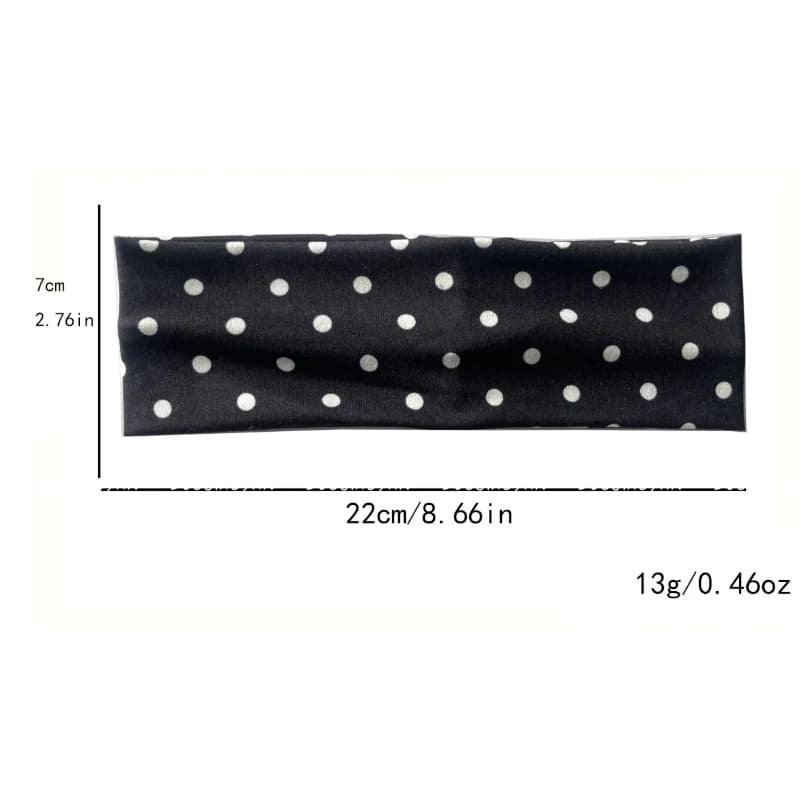 Bandeau en tissu à pois pour femme, élégant tempérament, attaches pour cheveux à large bord, bandeau
