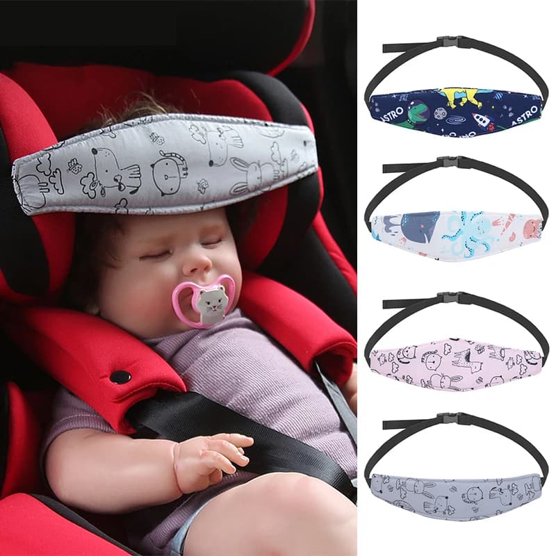 Support de tête de siège de voiture pour bébé, ceinture de fixation de poussette pour enfants, parc 
