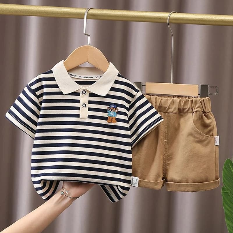 Ensemble de vêtements d'été pour bébé garçon, t-shirt et short pour enfants, tenue de dessin animé m