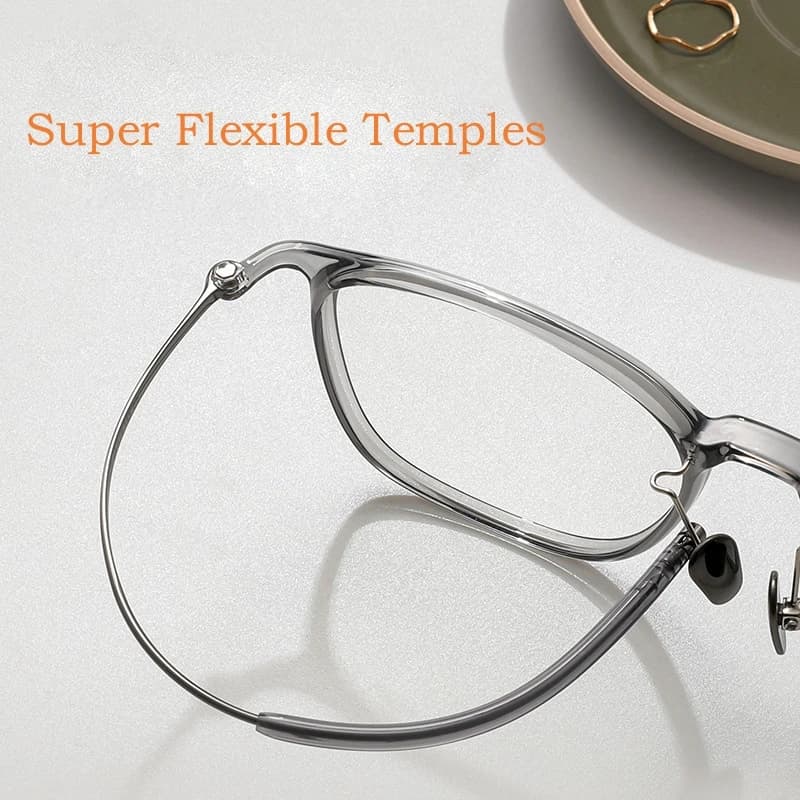 YIMARUILI mode Ultra-léger Flexible TR90 lunettes rétro rond pur titane optique lunettes de Prescrip