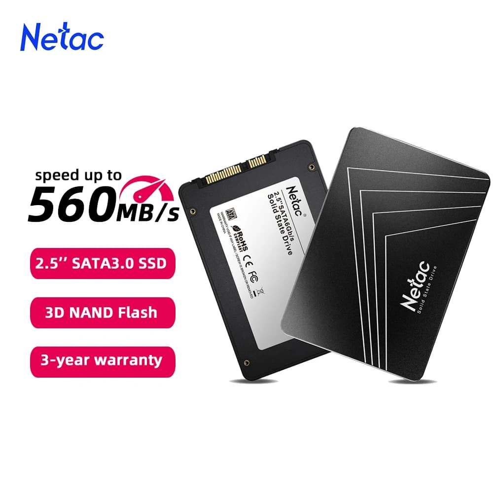 Netac SATAIII SSD 4 to 1 to 2 to HDD 2.5 ''sata3.0 disque SSD 512 go 256 go 128 go disque dur intern