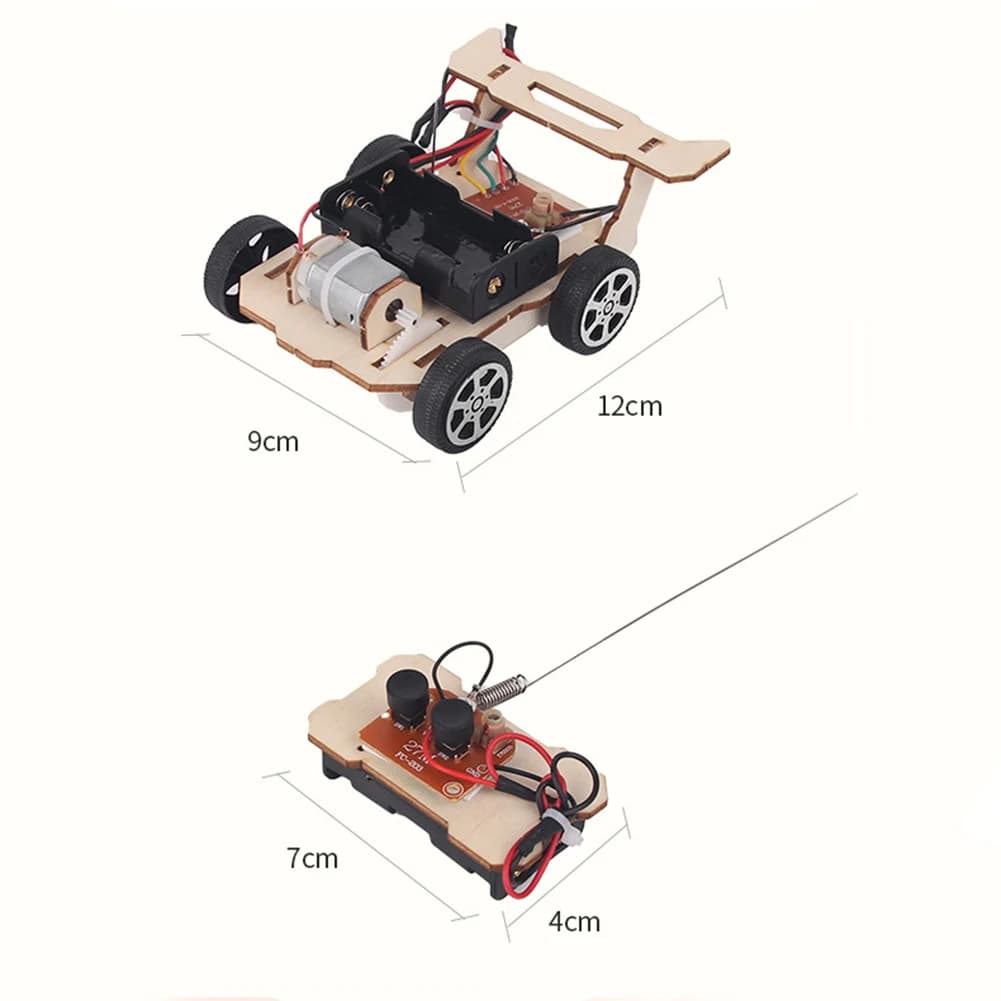 Kit d'assemblage de modèle de voiture RC, bricolage, Mini projet d'enseignement et d'apprentissage S